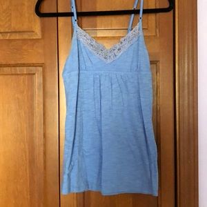 Blue Cotton Tank Top